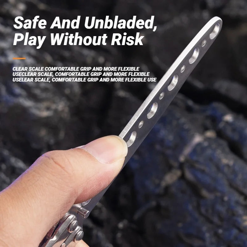 Martial Arts Practice Knife Portable Steel Metal Folding | SAMAG