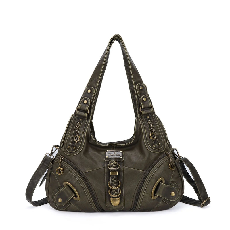 Angel Kiss Women Handbags Leopard Bag Top-handle Handbag Fashion Satchel Dumpling Pack Shoulder Bag Tote Bag Hobos Large Purse