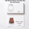 100 Sheets 54x90mm Sheen Fountain Pen Ink Test Cards Swatch Watercolor Paper Chromatography Paper Stationery School Supplies