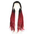 Reddish Brown Colored Box Braided Wigs Braids For Black Women 26Inch Long Crochet Braids Synthetic Hair 13x3 Lace Front Wigs