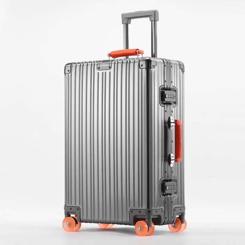 Bunnyfly 20/24/28 inch Travel Suitcase All Aluminum Rolling Luggage Boarding Box Trolley Case With Wheels Carry on Luggage
