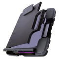 1pc portable clipboard with storage, plastic storage clipboard with handle, clipboard box with side opening