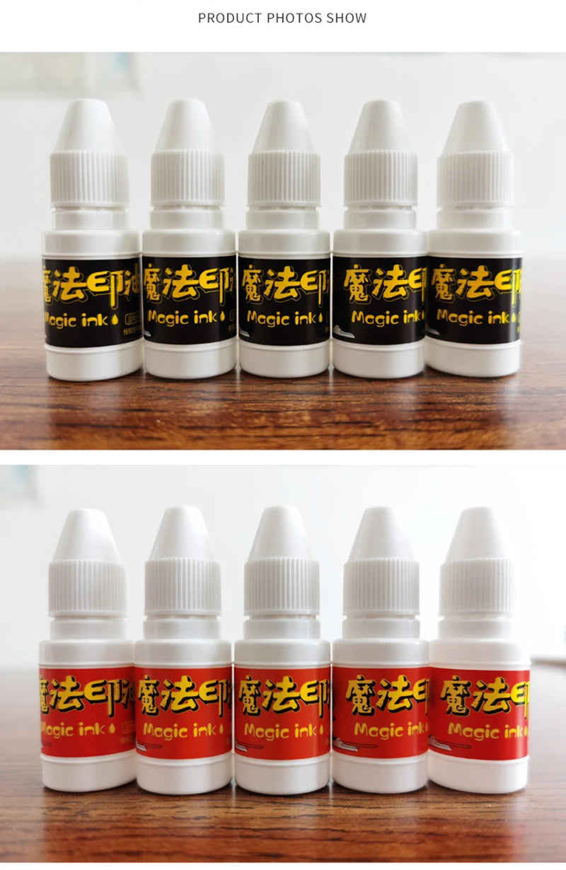 10 ml Quick Drying Stamping Ink Students Children Clothing Stamp White Black Oil Ink for Wood Paper Waterproof No Fade
