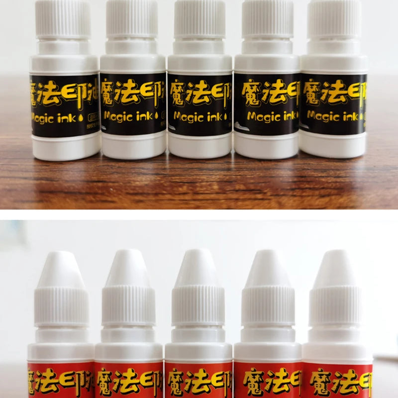 10 ml Quick Drying Stamping Ink Students Children Clothing Stamp White Black Oil Ink for Wood Paper Waterproof No Fade