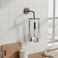 Kitchen Storage Shelf Wall Mounted Floating Rack Hanger Adjustable Hooks Organizer for Cooking Tools - View 3 | SAMAG