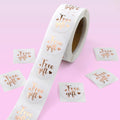 50-500pcs Thank You Stickers Free gift Gold Craft Handmade Sticker Circle Thank You Stickers For Business Card Sealing Labels