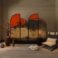 Traditional hand-painted lacquer painting entrance living room folding mobile blocking screen partition