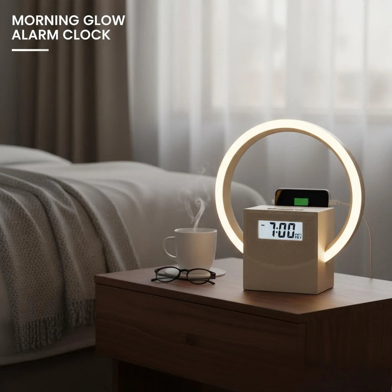 Digital Alarm Clock with Sunrise Simulation Wakeup Light Bluetooth Speaker And White Noise Machine for Bedroom Office Desk