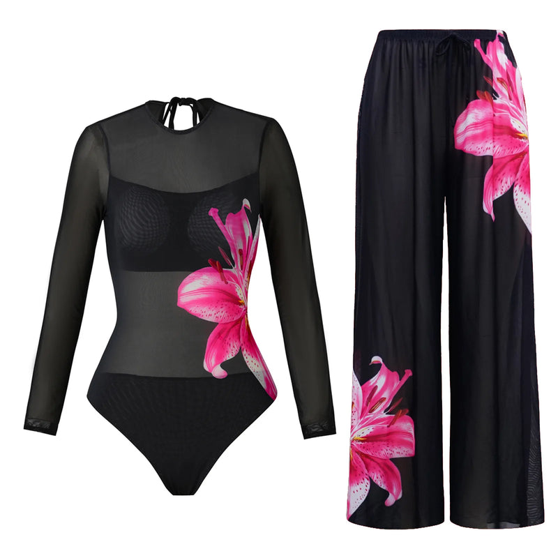 2026 Glamorous Multicolor Swimwear with Unique Pattern High-Cut Legs Perfect for Beach Wear Pool Parties Summer Getaway Vacation