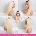 13x6 Lace Frontal Wig 1B 613 Ombre Blonde Full Lace Human Hair Wig Dark Roots Pre Plucked  Lace Front Human Hair Wigs for Women