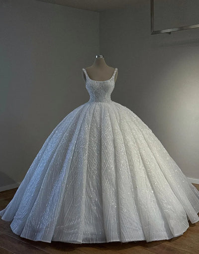 Customized Gorgeous Princess Crystal Ball Gown Wedding | SAMAG