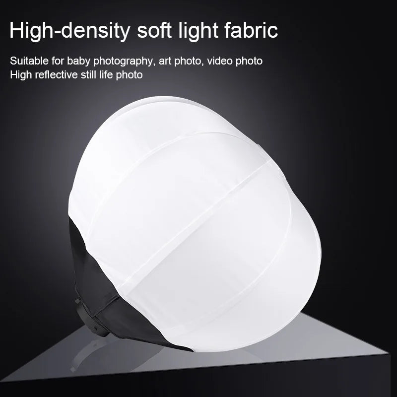 Bowens Mount Softbox Ball Sphere Diffuser for Studio Flash Monolight Continuous Lighting Photo Video Live Streaming Accessories
