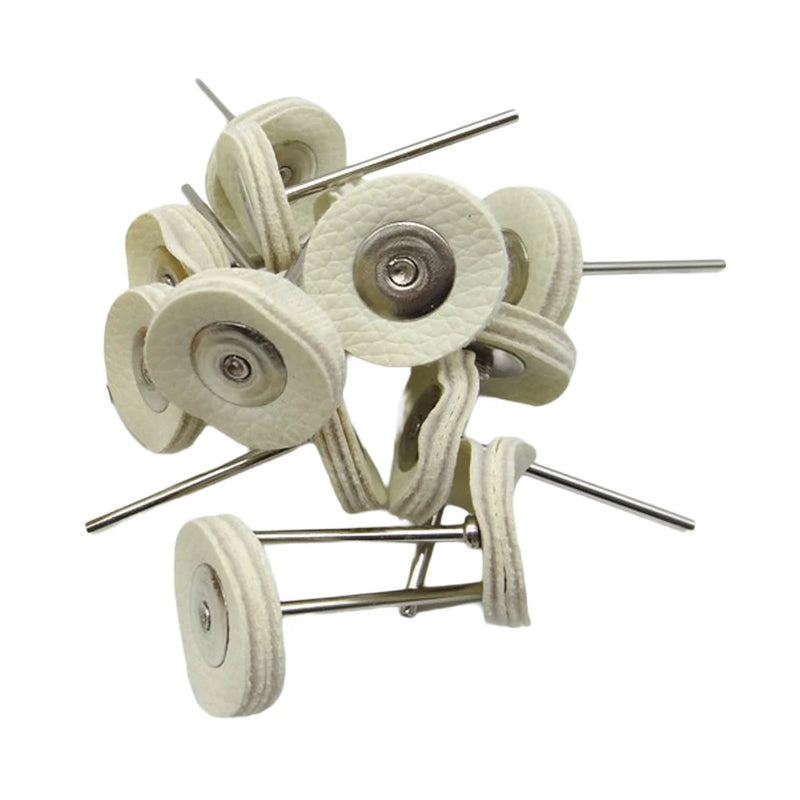 10PCS Jewelry Polishing Wheel Cloth Cotton Wool Brass Steel Wire Abrasive Brush For Rotary Tools 2.35 Shank