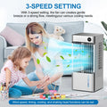 Large Floor Standing Air Conditioner, Fast Cooling Water Ice Cooler Fan, 24H Timer, Oscillating, for Living Room, Air Cooler Fan
