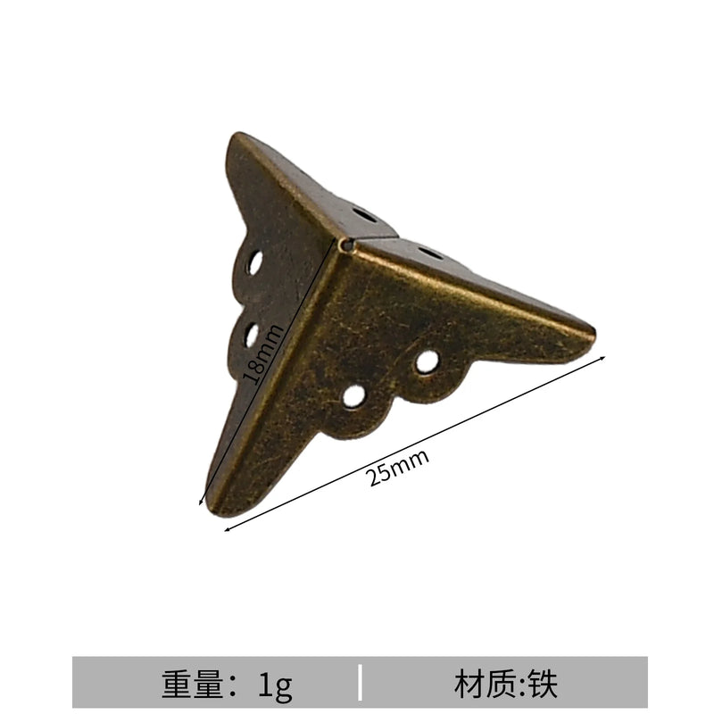 20pcs Retro metal corner protectors with cloud-patterned wood box iron corners decorative protective edge guards all four sides