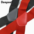 Deepeel Fashion 5cm Wide Adult Men's Suspenders 4 Clips Strap Adjust Elastic Men Braces Harness Man Suit Pants Belt Accessories