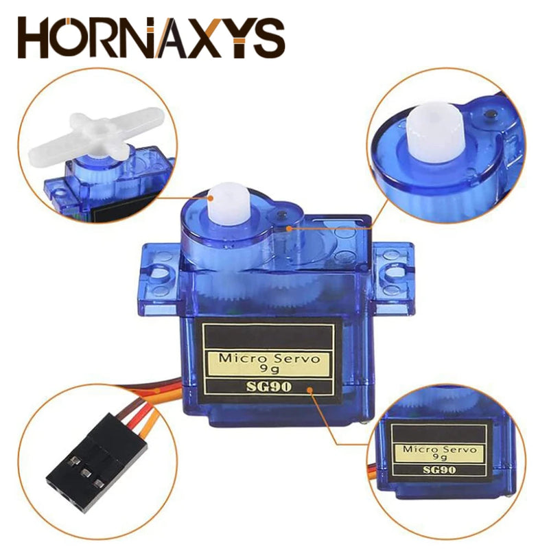1-10PCS SG90 9G Micro Digital Servo Motor 180/360Degree Fixed-Wing Gear Servo Motor for Rc Helicopter Toy Airplane Aircraft