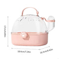 Transparent Pet Carriers Cage Breathable Escape-Proof Travel Pet Cage Ventilated with Water Bottle Pet House for Small Pet