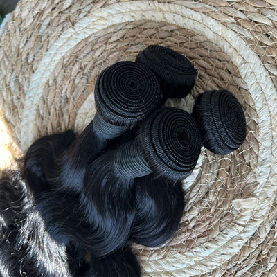 Raw 12A Body Wave Human Hair Bundles Human Hair Brazilian Unprocessed Double Weft Weaving Virgin Hair Extensions Remy Hair Bundles Natural Color 3/4Bundles For Women Daily Use Birthday Holiday Gift Kpop Popular Hairstyles
