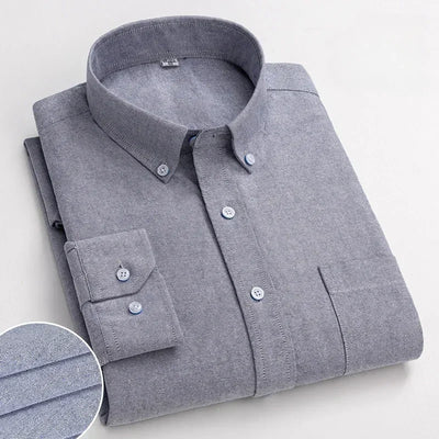 Spring and Autumn Men's Pure Cotton Long sleeved Shirts | SAMAG