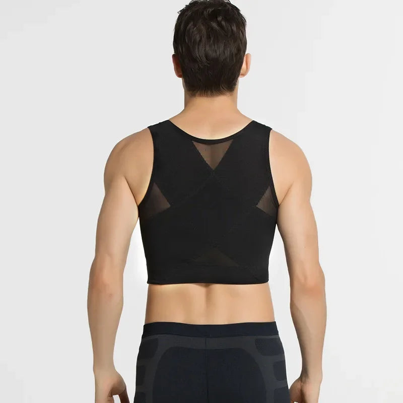 Men Gynecomastia Shaper Vest Slimming Chest Control Boobs Shapewear Firm Girdles Hook Corrector Compression Shirt Corset Tops