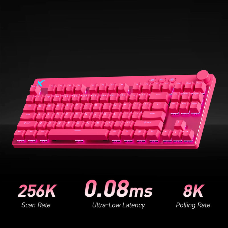 MCHOSE Mix 87 Magnetic Switch Gaming Keyboard Hall Effect 0.08ms Ultra-Low Latency 0.001mm Precision Office Wired Keyboard