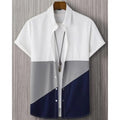 New Shirts For Men 3d Patchwork Plaid Printed Clothing | SAMAG