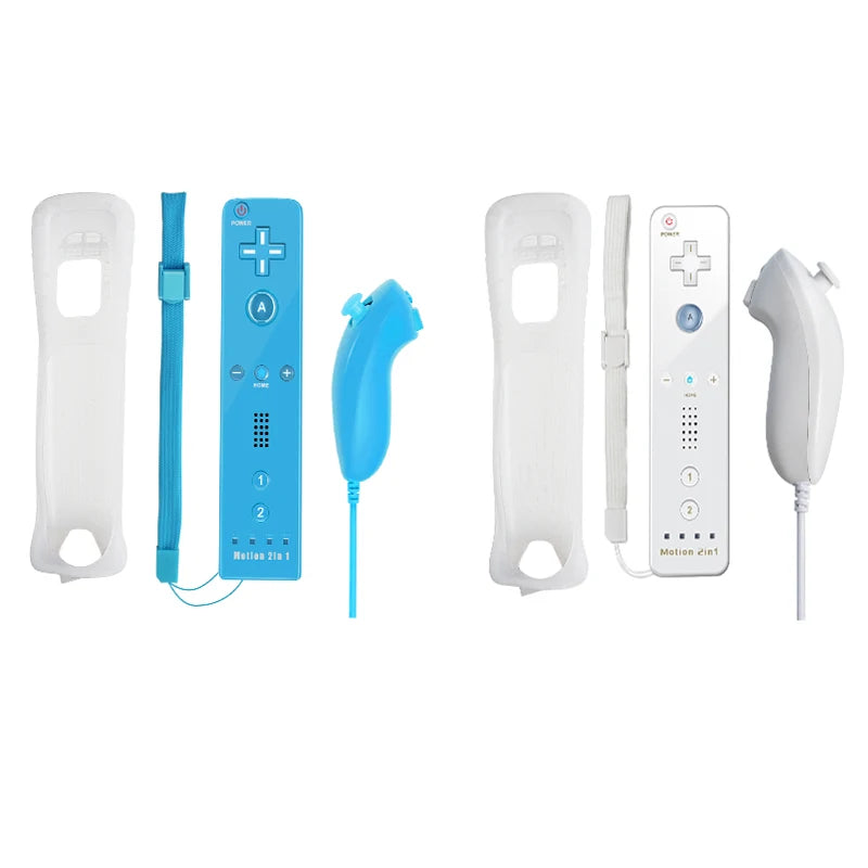 Controllers For Nintendo Wii 2 In 1 Left Right Controller Optional Motion Plus Set Game Remote Control Joystick Wireless Gamepad