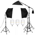 Studio Kit Photo Softbox Light Box Lighting Single Led Lamp with Tripod Photography Shooting Soft Box Flash E27 Accessories