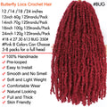 1- 8 Packs Butterfly Faux Locks Crochet Hair Boho Soft Locs Braiding Hair Distressed Pre Looped Synthetic Butterfly Locs Twists