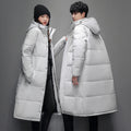 2026 New Style Down Jacket Long Sleeve for Men and Women Knee-Length Korean Style Winter Thick, Couple's Hooded Coat