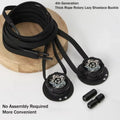 1 Pair Wide Flat Design No-Tie Shoelaces Rotating Buttons Quick-Adjust Quick-Adjust Laces Casual No-Tie Flat Laces Sports Shoes