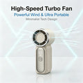 Portable Handheld Mini Fan, 6 Speeds 16900 RPM High Velocity Personal Fan with LED Display, USB Rechargeable, Mini Fan with Lanyard for Makeup, Travel, Outdoor for Women Girl Gift,Purple