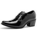 Pointed High Heel Leather Shoes For Men In British Business And Casual Heightened Wedding Shoes Korean Style Shiny Hairstylist