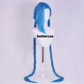 LOL Jinx Cosplay Wig Long Braided Blue The Loose Cannon Wig Braid Heat Resistant Synthetic Hair Anime Wigs + WigCap