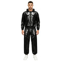 Men Waterproof Glossy Jacket Tops with Jogging Pants Hip | SAMAG