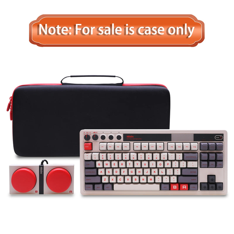 LTGEM Keyboard Case for 8Bitdo 87 Keys Retro Mechanical Keyboard Protective Storage Bag for Gaming and Travel(Case only!)
