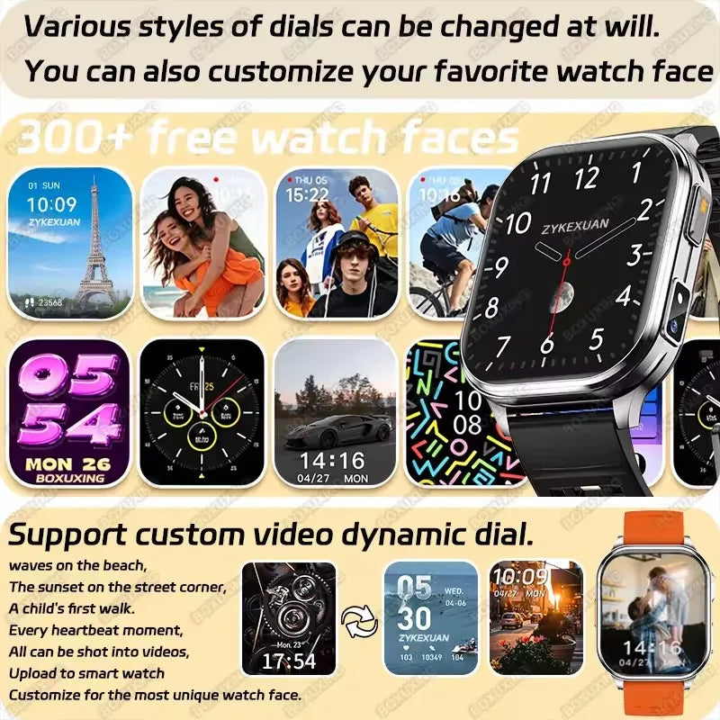 2026New Smart Watch With Camera Men Women Photos Record Video Health Sports Fitness IP68 Waterproof BT Call Recording Smartwatch