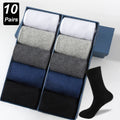10Pairs/Lot Men Combed Cotton Socks Black Casual Business | SAMAG