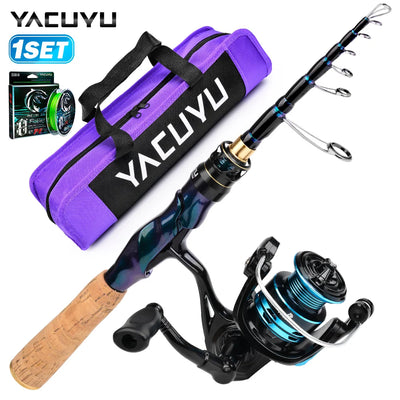 YACUYU Fishing Rod Reel Combo with 8 Strands Braided | SAMAG