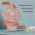 Rechargeable Portable Rechargeable Clip Fan 720°Rotatable Hanging Fan Cooler For Easy Portability Outdoor Office Small Fan 2026