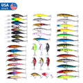 Mixed Minnow Fishing Lures Hard Bait Crankbaits Bass | SAMAG