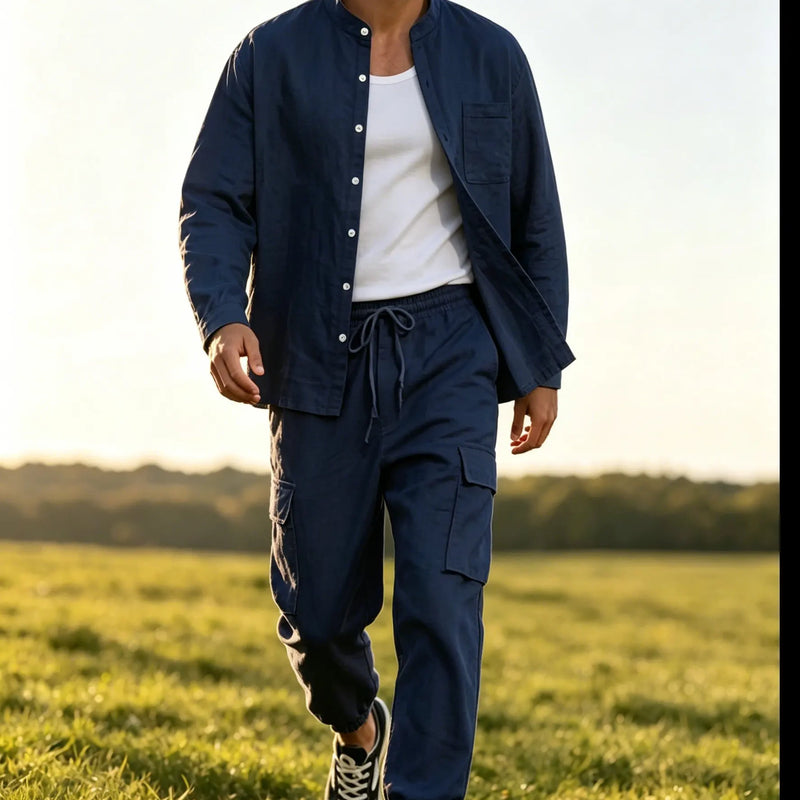 Men's Cotton Linen Summer Suit Lightweight Breathable | SAMAG