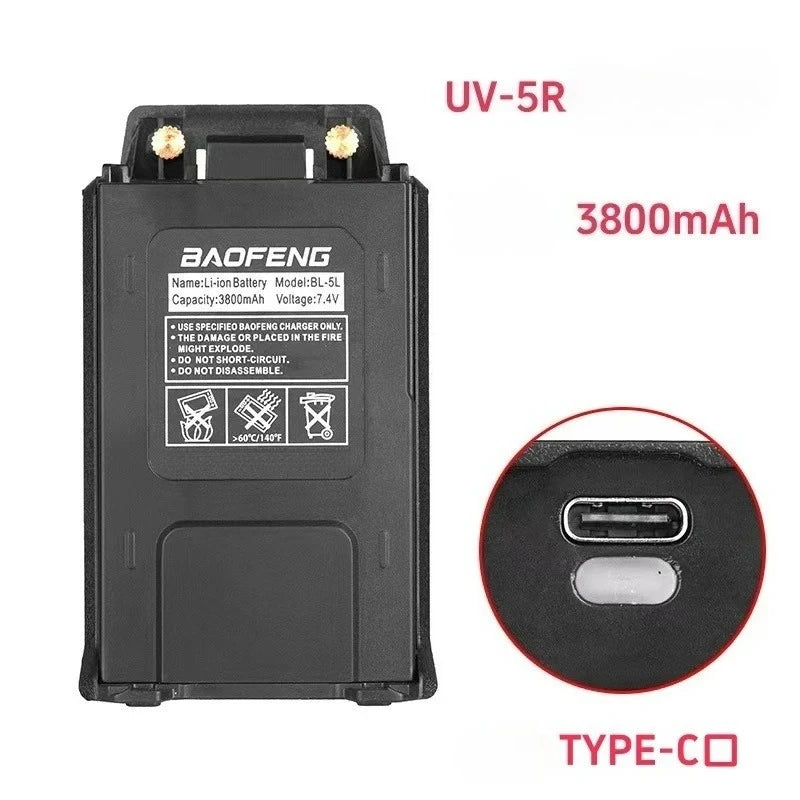 [BL-5] for Baofeng UV-5R UV-5RA UV-5RE 7.4V 3800mAh Walkie Talkie Battery Lithium Battery