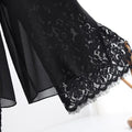 Summer Thin Chiffon Wide Leg Pants Women's Lace Splice - View 5 | SAMAG