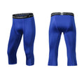 Men Tight 3/4 Cropped Pants Compression Training Fitness Jogger Running Skinny Trousers Basketball Boy Sports Shorts Quick Dry