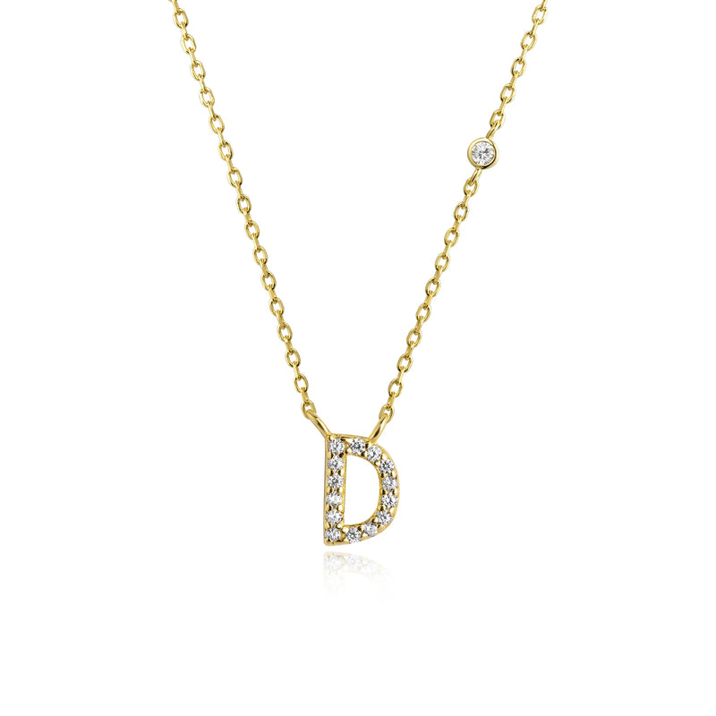 ANDYWEN 925 Sterling Silver Gold Small 26 Letters A- Z Zircon CZ Pendant Monogram Necklace Me 2020 Initial Alphabet M A Jewelry
