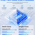 CHUWI FreeBook 2-in-1 Touch Screen Laptop 13.4'' Intel N150 16GB LPDDR5 RAM 512GB SSD FHD 2520x1680 WiFi6 BT5.2 Windows 11