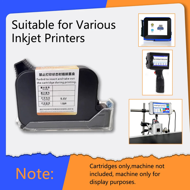 Baiyi Ink Cartridge 12.7mm Quick Dry Original Solvent 0.5 inch Eco for Inkjet Ink Jet Printer