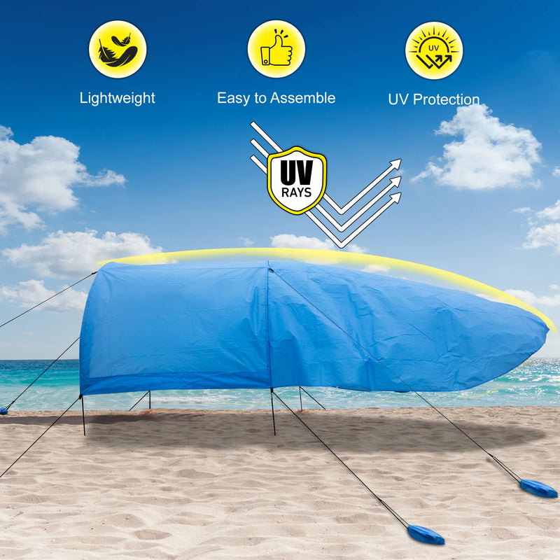 WESTTUNE Beach Tent Shade Canopy Wind-Powered Portable | SAMAG